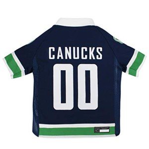 NHL Vancouver Canucks Jersey for Dogs & Cats, Large. - Let Your Pet be a Real NHL Fan!