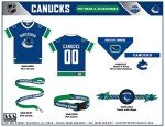 NHL Vancouver Canucks Jersey for Dogs & Cats, Large. - Let Your Pet be a Real NHL Fan!