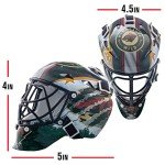 NHL Minnesota Wild Team Logo Mini Hockey Goalie Mask with Case - Collectible Goalie Mask with Official NHL Logos and Colors