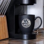 Rico Industries NHL Hockey New York Islanders 15oz Laser Engraved Matte Black Ceramic Bistro Mug - For Hot or Cold Drinks