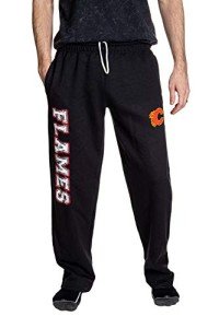 NHL Men's Premium Fleece Official Team Sweatpants (Calgary Flames, Small)