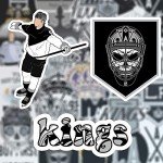 28 PCS Set of Los Angeles Vinyl Kings Stickers Pack Los Angeles Decal Kings 2-2.5 inches