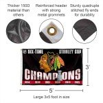 WinCraft Chicago Blackhawks 6 Time Stanley Cup Champions Flag