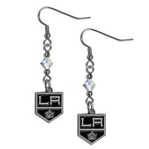 NHL Siskiyou Sports Womens Los Angeles Kings Crystal Dangle Earrings One Size Team Color