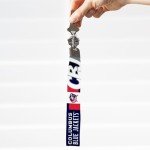 Rico Industries NHL Hockey Columbus Blue Jackets Standard Wrist Lanyard Key Chain, Cute Wristlet Strap Keychain Holder for Women Men Car Keys ID Badges Card Wallet Phone Camera