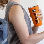 Rico Industries NHL Hockey Philadelphia Flyers 18oz Soft Touch, Easy Grip Tumbler