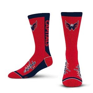 For Bare Feet NHL WASHINGTON CAPITALS MVP Crew Sock Team Color Large