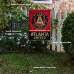 WinCraft Atlanta United Football Club Garden Flag with Stand Pole Holder