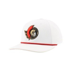 ZHATS Standard NHL Officially Licensed Rope Hat Snapback Backspin White, One Size