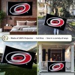 Desert Cactus Carolina Hurricanes Flag NHL 100% Polyester Indoor Outdoor 3x5 feet National Hockey League Team Flags (Design #1)