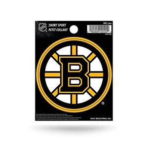 Rico Industries NHL Hockey Boston Bruins Short Sport Decal 3.75' x 4.75' Die Cut Team Logo Short Sport Decal