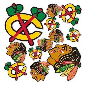 Desert Cactus Chicago Blackhawks Team NHL National Hockey League Sticker Vinyl Decal Laptop Water Bottle Car Scrapbook (Type 1-1)