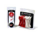Team Golf NHL Detroit Red Wings 3 Golf Balls And 50 Golf Tees Logo Imprinted Golf Balls (3 Count) & 2-3/4" Regulation Golf Tees (50 Count), Multi Colored