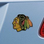 FANMATS 22205 Chicago Blackhawks 3D Color Metal Emblem, Diecut Team Logo Auto Emblem