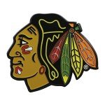 FANMATS 22205 Chicago Blackhawks 3D Color Metal Emblem, Diecut Team Logo Auto Emblem