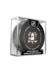 Ducks Official Game Hockey Puck with Holder