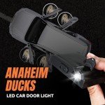 Sporticulture NHL American Hockey Anaheim Ducks - Led Car Door Light - Wireless Led Projector with One Team Logo Slide - Compatible for Most Car Models - Battery-Operated, 2.5” x 2.5”