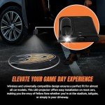 Sporticulture NHL American Hockey Anaheim Ducks - Led Car Door Light - Wireless Led Projector with One Team Logo Slide - Compatible for Most Car Models - Battery-Operated, 2.5” x 2.5”