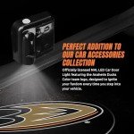Sporticulture NHL American Hockey Anaheim Ducks - Led Car Door Light - Wireless Led Projector with One Team Logo Slide - Compatible for Most Car Models - Battery-Operated, 2.5” x 2.5”