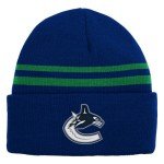 Outerstuff NHL Kids Youth 8-20 Official Cold Weather Striped Cuffed Knit Beanie Hat (US, Alpha, One Size, Vancouver Canucks)