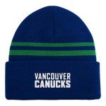 Outerstuff NHL Kids Youth 8-20 Official Cold Weather Striped Cuffed Knit Beanie Hat (US, Alpha, One Size, Vancouver Canucks)
