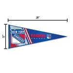 Rico Industries NHL Hockey New York Rangers Primary 12" x 30" Felt Wall Décor Pennant - Great for Home/Bed Room/Man Cave Décor
