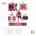 Desert Cactus New Jersey Devils Sticker Team NHL National Hockey League Player Vinyl Decal Laptop Water Bottle Car Scrapbook (Type P2 - Jack Hughes)