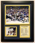Legends Never Die St. Louis Blues Stanley Cup Champion 2018-19 Collectible | Framed Photo Collage Wall Art Décor - 12" x 15"