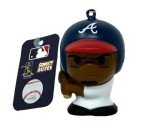 Party Animal MLB Squeezymates Atlanta Braves Acuna Jr. Squeezy Figurine, Team Colors, 2 1/2" Tall