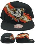 Mitchell & Ness Anaheim Ducks New NHL Retro Paintbrush Black Orange Era Snapback Hat Cap