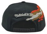 Mitchell & Ness Anaheim Ducks New NHL Retro Paintbrush Black Orange Era Snapback Hat Cap