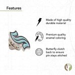 Desert Cactus Seattle Kraken Lapel Pin NHL Team Logo National Hockey League Enamel Made of Metal (Lapel Pin)