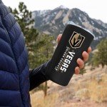 Rico Industries NHL Hockey Vegas Golden Knights 18oz Soft Touch, Easy Grip Tumbler