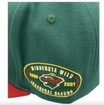 Mitchell & Ness Minnesota Wild NHL 2 Tone Side Patch Snapback Hat Cap - Green/Red