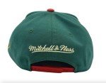 Mitchell & Ness Minnesota Wild NHL 2 Tone Side Patch Snapback Hat Cap - Green/Red