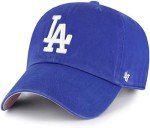 47 Los Angeles Dodgers Primary Logo Ballpark Clean Up Dad Hat Baseball Cap - Royal Blue - Pink