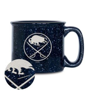 Rico Industries NHL Hockey New Jersey Devils Red Speckle 12oz Laser Engraved Campfire Mug