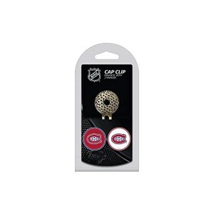 Team Golf NHL Montreal Canadiens Cap Clip With 2 Golf Ball Markers Golf Cap Clip with 2 Removable Double-Sided Enamel Magnetic Ball Markers, Attaches Easily to Hats