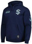 Mitchell & Ness Seattle Kraken Ice Breaker Hoodie (US, Alpha, Small, Regular, Regular, Navy Blue)