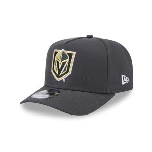 New Era NHL 9FIFTY A-Frame Adjustable Snapback Hat Cap One Size (US, Alpha, One Size, Vegas Golden Knights - Graphite)