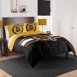 NORTHWEST NHL Boston Bruins Comforter & Sham Set Full/Queen