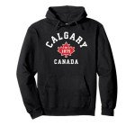 Calgary Canada Hoodie Canadian Flag Maple Leaf Sweatshirt Pullover Hoodie
