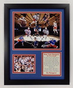 New York Rangers NHL All Time Greats Collectible | Framed Photo Collage Wall Art Decor - 12"x15" | Legends Never Die