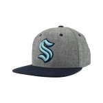 ZHATS Standard NHL Officially Licensed Adjustable Snapback Hat Chambray Heather Black, One Size