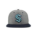 ZHATS Standard NHL Officially Licensed Adjustable Snapback Hat Chambray Heather Black, One Size