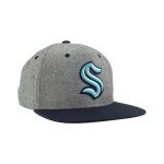 ZHATS Standard NHL Officially Licensed Adjustable Snapback Hat Chambray Heather Black, One Size