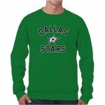 Wright & Ditson Adult NHL Gameday Crewneck Sweatshirt - Pre-Shrunk Fleece Blend - Officially Licensed Unisex Hockey Pullover (Dallas Stars - Kelly Green, X-Large)