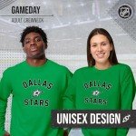 Wright & Ditson Adult NHL Gameday Crewneck Sweatshirt - Pre-Shrunk Fleece Blend - Officially Licensed Unisex Hockey Pullover (Dallas Stars - Kelly Green, X-Large)