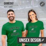 Wright & Ditson NHL Adult Game Day Unisex T-Shirt - 100% Cotton - Tagless Hockey Tee - Short Sleeve - Comfortable and Lightweight (Dallas Stars - Kelly Green, Large)