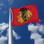 Rico Industries NHL Chicago Blackhawks 3-Foot by 5-Foot Single Sided Banner Flag with Grommets